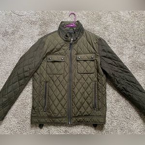 Calvin Klien Dark-Green Quilted Jacket Medium